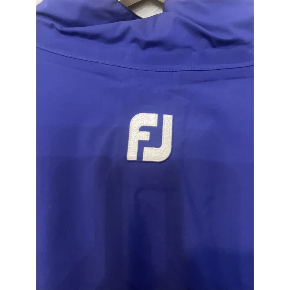 Dryjoys By Footjoy Pullover Jacket Saiae BLUE Rainproof short sleeve Men's LARGE